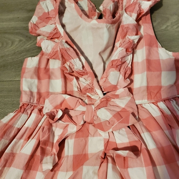 Tommy Bahama 100% Cotton Girls Dress Sz. 6 Plaid Pink - Picture 3 of 7